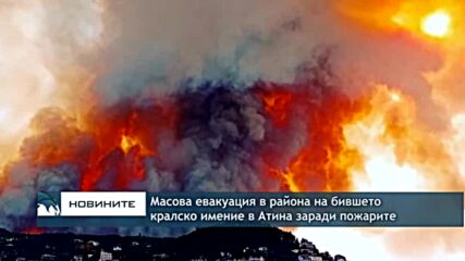 Масова евакуация в района на бившето кралско имение в Атина заради пожарите