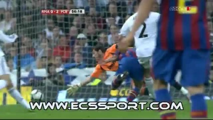 Real Madrid 0 - 2 Fc Barcelona - Pedro 10/04/2010 