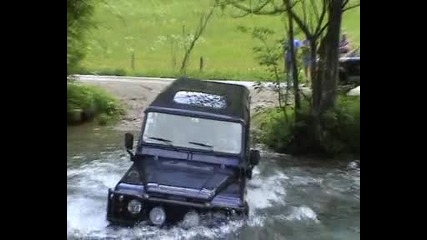Defender crosses river 
