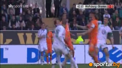 Волфсбург - Вердер (бремен) 2 - 4 