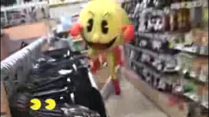 Pacman на живо реални герой пародия на играта