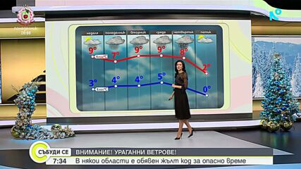 Прогноза за времето за 3 януари 2026 г.