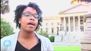Woman Removes Confederate Flag in Front of SC Statehouse