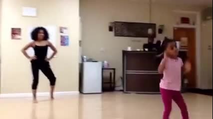 Little Girl Dancing Like Her Mother