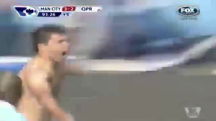 Manchester City - Queens Park Rangers 3-2 13/05/2012 , Sergio Aguero Winning Goal!