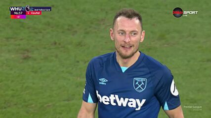 West Ham United with a Red Card vs. Sheffield United FC