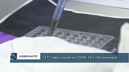1277 нови случая на COVID-19 и 156 починали