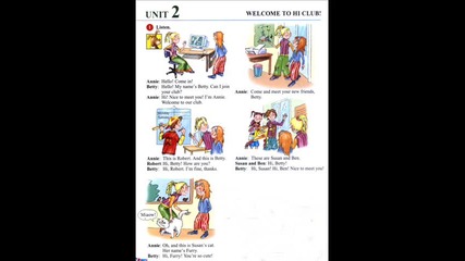 Hello English Unit 2 Welcome To Hi Club