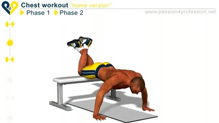 Тренировка за гърди в домашни условия - Chest Workout Home Version ...