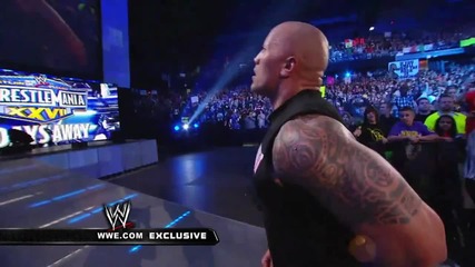 Wwe Dwayne The Rock Johnson recovers from John Cena`s Attitude Adjustment
