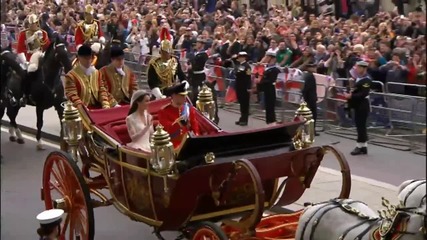 Prince and Princess leave the Abbey