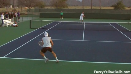 David Ferrer hitting in High Definition 