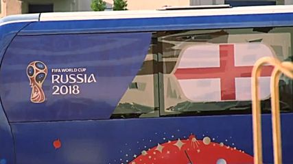 Тимът на Англия пристигна в Самара преди мача с Швеция