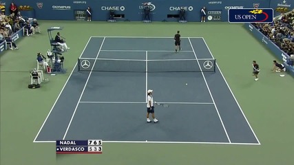точка на Nadal срещу Verdasco (hd Us Open 2010) 