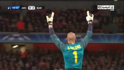 [hd] 31.03.10 Арсенал 2 - 2 Барселона - Ибрахимович 0 - 2