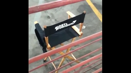 Снимачната площадка на предстоящия филм Бързи и Яростни 7 (2014)