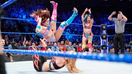 Asuka, Kairi Sane, Bayley & Ember Moon vs. The IIconics, Mandy Rose & Sonya Deville: SmackDown LIVE, 16 April, 2019
