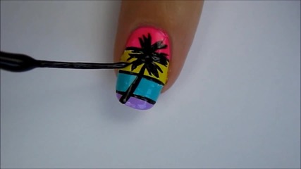 California Palm Tree Nail Art - www.uget.in