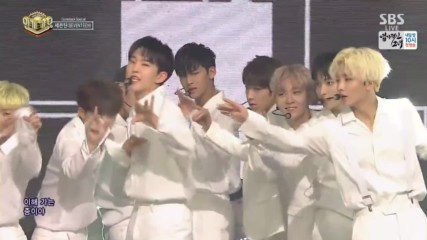 (превод) Seventeen - Crazy in Love Inkigayo 20170528