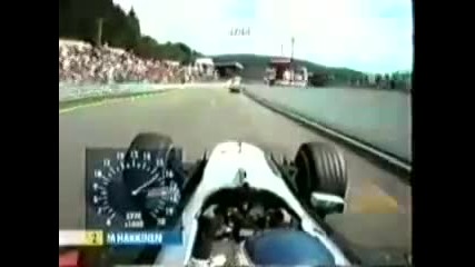 Mika Hakkinen vs. Michael Schumacher belgium gp 2000