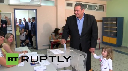 Greece: Kammenos accuses Greek media of terrorism as he casts ballot