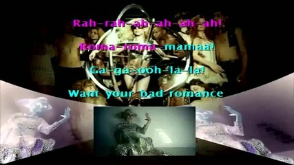 Lady Gaga - Bad Romance karaoke instrumental with lyrics 