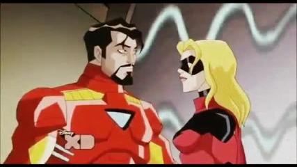 Железният Човек и Мис Марвел от анимацията Отмъстителите: Най-могъщите герои на Земята (2010/11/12)