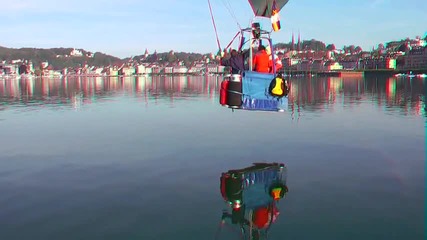 Стереоскопични барелефно украшение 3d очила с червен балон - циан 