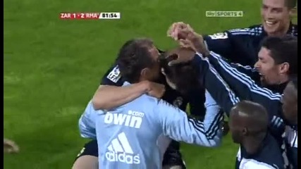 Real Zaragoza 1 - 2 Real Madrid (goal Kaka)