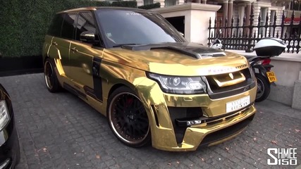 Gold Range Rover Hamann Mystere in London