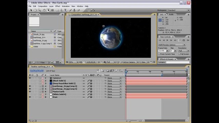 Adobe After Effects - The Blue Planet in 3d