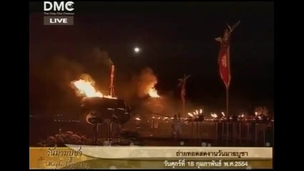 Церемония по запалването на огънят за мир в Тайланд. Гост е Кирсан Илюмжинов