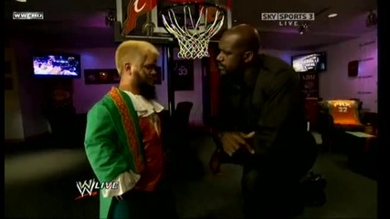 Raw 07/27/09 Shaq & Hornswoggle [backstage]