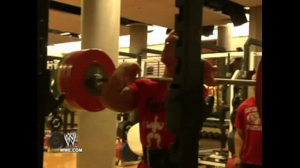 John Cena trains for his match at Wrestlemania