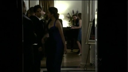 Damon, Elena, and Bonnie find Stefan feeding on Amber