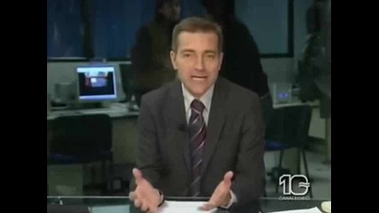 Бой в централна емисия новини зад кадър