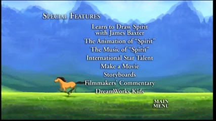 Spirit: dvd menu preview