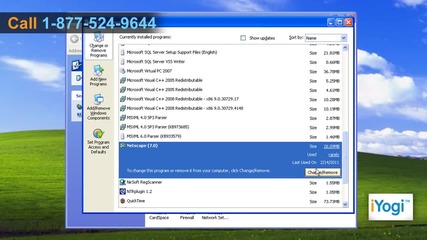 How to uninstall Netscape® 7 from Windows® Xp