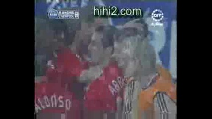 Yossi Benayoun goal Real Madrid 0 - 1 Liverpool