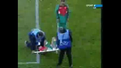 Funny Football Accident With Stretcher