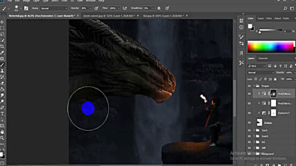 Photoshop Tutorial - waterfall dragon _ Speed art.mp4