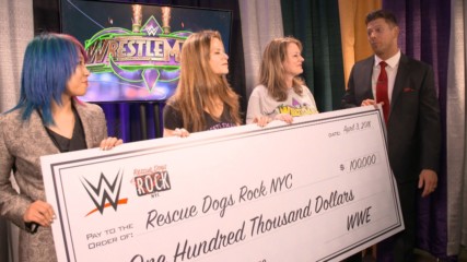The Miz & Asuka present Rescue Dogs Rock with a huge WWE Mixed Match Challenge donation: WWE.com Exclusive, April 8, 201