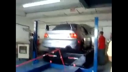 Mitsubishi Evo повреда в dyno настройките