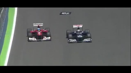 F1 Гран при на Валенсия 2012 - Alonso изпреварва Maldonado [hd]
