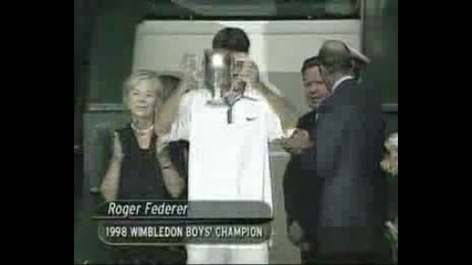 Federer winning wimb. boys title in 1998
