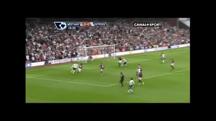 Уест Хям 2 : 3 Ливърпул Гол На Фернандо Торес 19.09.09