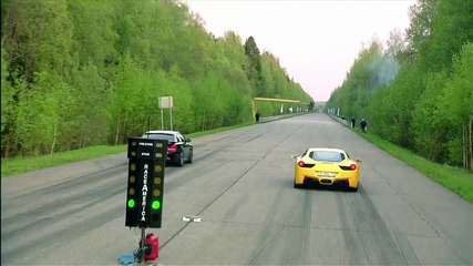 Bmw M6 vs Ferrari 458 vs Nissan Gt-r Ams
