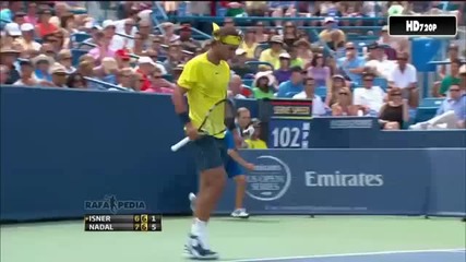 Nadal vs Isner - Cincinnati 2013!