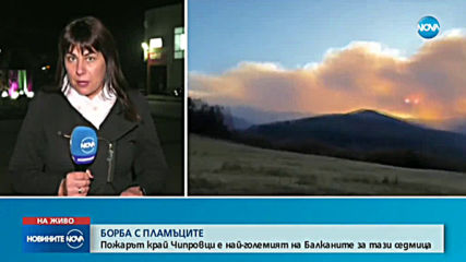Пожарът над Чипровци се разраства