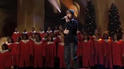 Justin Bieber singing for President Obama - Someday at Christmas ...